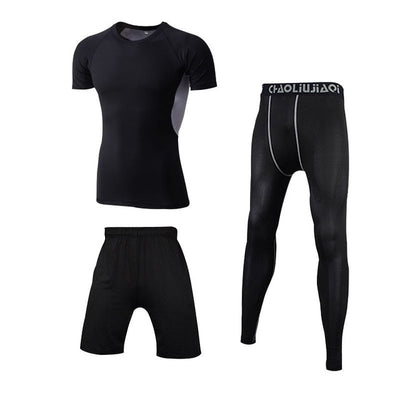 Men Sportswear Compression Sport Suits Quick Dry Running Sets Clothes Sports Joggers Training Gym Fitness Tracksuits Running Set