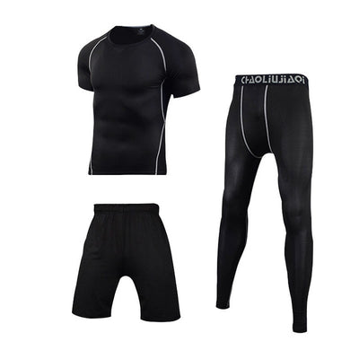 Men Sportswear Compression Sport Suits Quick Dry Running Sets Clothes Sports Joggers Training Gym Fitness Tracksuits Running Set