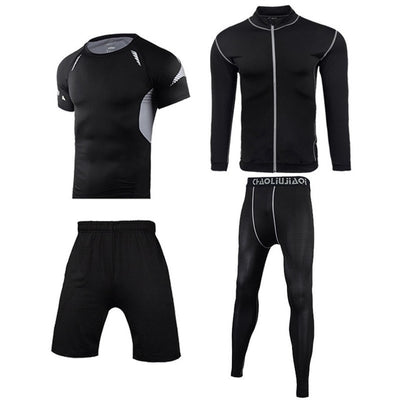 Men Sportswear Compression Sport Suits Quick Dry Running Sets Clothes Sports Joggers Training Gym Fitness Tracksuits Running Set