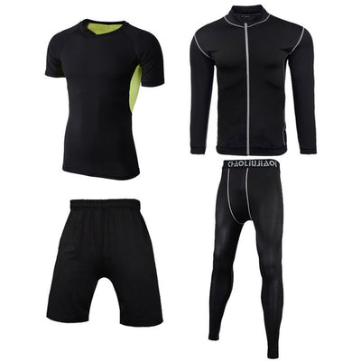 Men Sportswear Compression Sport Suits Quick Dry Running Sets Clothes Sports Joggers Training Gym Fitness Tracksuits Running Set