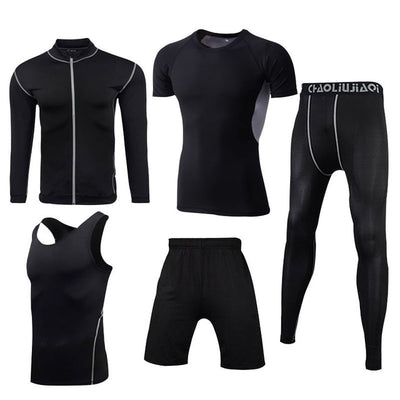 Men Sportswear Compression Sport Suits Quick Dry Running Sets Clothes Sports Joggers Training Gym Fitness Tracksuits Running Set