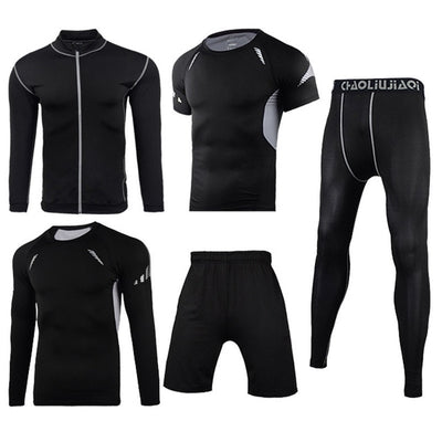 Men Sportswear Compression Sport Suits Quick Dry Running Sets Clothes Sports Joggers Training Gym Fitness Tracksuits Running Set