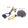 Powerful Hunting Outdoor Slingshot Rubber Band Tubing PU Leather Catapult Professional Tactical Plastic Pocket Sling Shot Ball