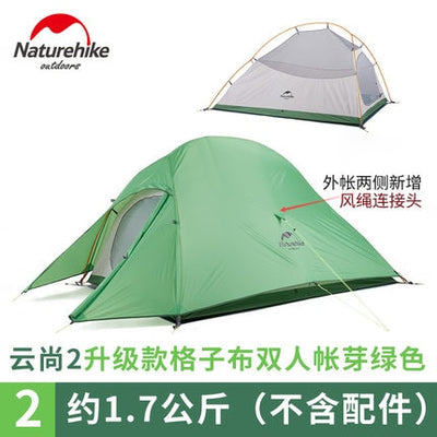 Naturehike Updated Cloud Up 2 Series 1 Person 2 Man 3-4 Person Ultralight Camping Tent Outdoor Winter Camp Equipment Nature Hike