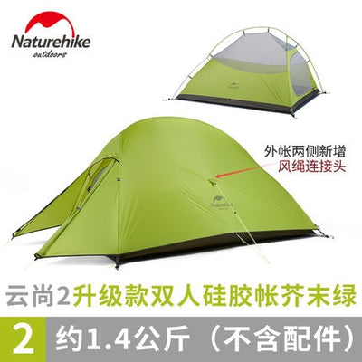 Naturehike Updated Cloud Up 2 Series 1 Person 2 Man 3-4 Person Ultralight Camping Tent Outdoor Winter Camp Equipment Nature Hike