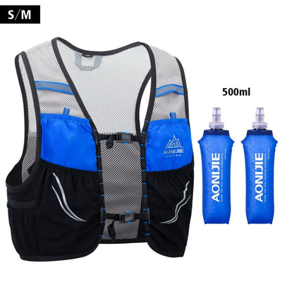 2.5L Trail Running Bag Vest Backpack Ultralight Breathable Cycling Marathon Race Rucksack For Camping Hiking 500ml Soft Flask