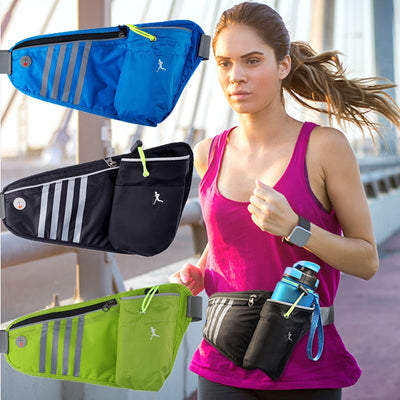 Sports Bag Running Waist Bag Pocket Jogging Portable Waterproof Cycling Bag Outdoor Phone anti-theft Pack Belt Bags Water bottle