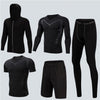 2018 Quick Dry Men's Running Sets 3/4/5pcs/sets Compression Sport Suits Basketball Tights Clothes Gym Fitness Jogging Sportswear