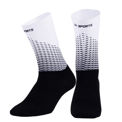 2019 New Anti Slip Cycling Socks Men Women Integral Moulding High-tech Bike Sock Compression Bicycle Outdoor Running Sport Socks