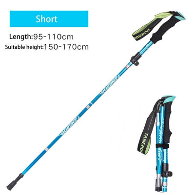 EVA Handle 4-Section Adjustable Walking Sticks Canes  Hiking Poles Trekking Poles Alpenstock for Outdoor Crutches 1PC SES0046