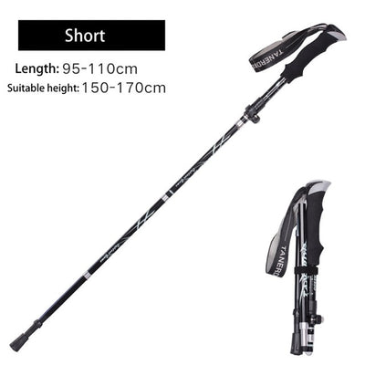 EVA Handle 4-Section Adjustable Walking Sticks Canes  Hiking Poles Trekking Poles Alpenstock for Outdoor Crutches 1PC SES0046