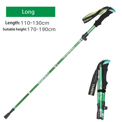 EVA Handle 4-Section Adjustable Walking Sticks Canes  Hiking Poles Trekking Poles Alpenstock for Outdoor Crutches 1PC SES0046