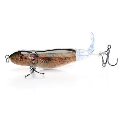 VTAVTA 9cm 13g Rat Whopper Plopper Crankbait Fishing/Cranks Wobblers for Fishing Lures Mouse Trout Hard Bait with Rotating Tail