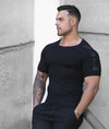 2019 GYM Sport Running Men T shirt Fitness Slim High Elasticity Breathable Quick Dry Bodybuilding Tight Mens Tshirt Men Tee Tops