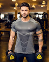 2019 GYM Sport Running Men T shirt Fitness Slim High Elasticity Breathable Quick Dry Bodybuilding Tight Mens Tshirt Men Tee Tops