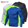 Outto Men's Cycling Base Layers Long Sleeves Compression Quick Dry Fitness Gym Running Bicycle Underwear