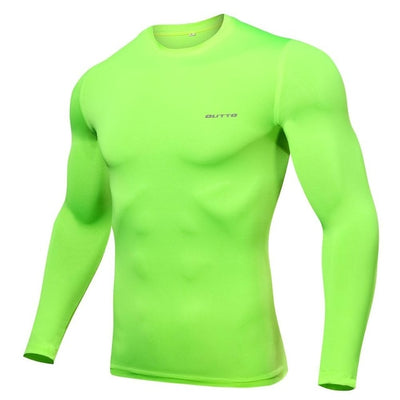 Outto Men's Cycling Base Layers Long Sleeves Compression Quick Dry Fitness Gym Running Bicycle Underwear