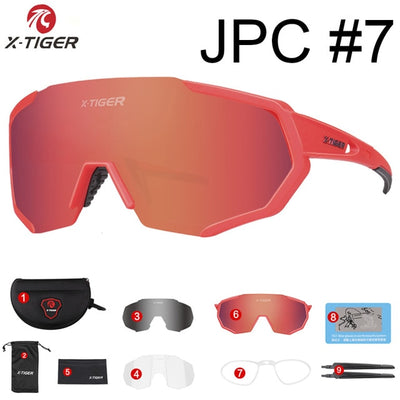 X-TIGER 2019 Polarized Cycling Sun Glasses Outdoor Sports Bicycle Glasses Men Women Bike Sunglasses Goggles Eyewear Myopia Frame