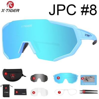 X-TIGER 2019 Polarized Cycling Sun Glasses Outdoor Sports Bicycle Glasses Men Women Bike Sunglasses Goggles Eyewear Myopia Frame