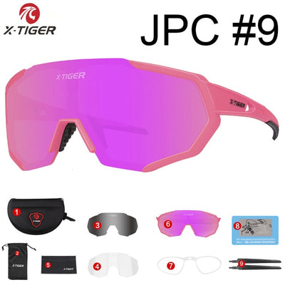 X-TIGER 2019 Polarized Cycling Sun Glasses Outdoor Sports Bicycle Glasses Men Women Bike Sunglasses Goggles Eyewear Myopia Frame