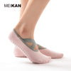 MK1721 MEIKANG Brand Women Combed Cotton Yoga Socks Cross Lace PVC Anti-Skid Particles High-Quality Dance Pilates Yoga Socks