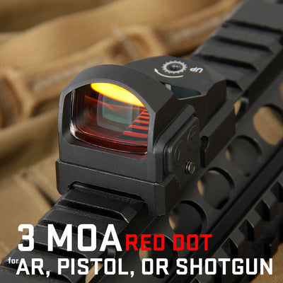 PPT Tactical Red Dot Sight 3MOA Red Dot Scope Mini Compact Reflex Airsoft Hunting Sight Low Parallax Picatinny Rail PP2-0117