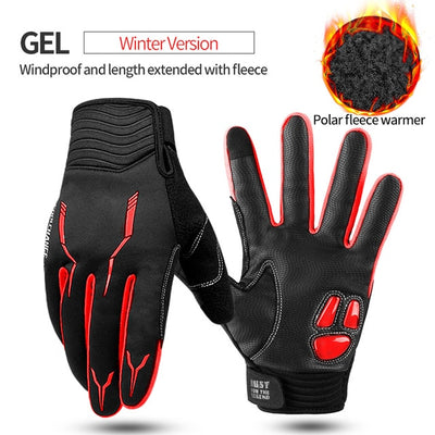 CoolChange Cycling Gloves Touch Screen GEL Bike Gloves Sport Shockproof MTB Road Full Finger Bicycle Glove For Men Woman