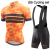 Phtxolue Cycling Clothing Men Set Bike Clothing Breathable Anti-UV Bicycle Wear/Short Sleeve Cycling Jersey Sets