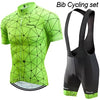 Phtxolue Cycling Clothing Men Set Bike Clothing Breathable Anti-UV Bicycle Wear/Short Sleeve Cycling Jersey Sets