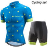 Phtxolue Cycling Clothing Men Set Bike Clothing Breathable Anti-UV Bicycle Wear/Short Sleeve Cycling Jersey Sets