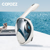 COPOZZ Full Face Snorkel Diving Mask Set Anti Fog Goggles with Camera Mount Compatible Underwater Wide View for Adult Youth