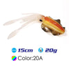 FSTK 15cm/20g/60g UV Glow Squid Soft Plastic Fishing Lure with lead insert  Glow squid lure squid fishing