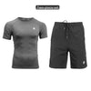 ROCKBROS Running Sets Gym Sportswear Suit Fitness T-shirt Shorts Sports Training Clothes Breathable Jogging Pants Men Sweatpants