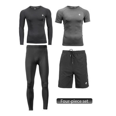 ROCKBROS Running Sets Gym Sportswear Suit Fitness T-shirt Shorts Sports Training Clothes Breathable Jogging Pants Men Sweatpants