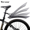 WEST BIKING Quick Release Mountain Bike Fenders 2PCS Front Rear Cycling Bike Mudguard Wing 24 26 27.5 29 inch MTB Bicycle Fender