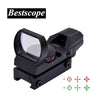 Hot 20mm Rail Riflescope Hunting Optics Holographic Red Dot Sight Reflex 4 Reticle Tactical Scope Collimator Sight