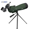 SVBONY Zoom Spotting Scopes BAK4 20-60x80mm w/Tripod Soft Case Birdwatching Hunting Monocular Telescope Waterproof+Adapter F9308