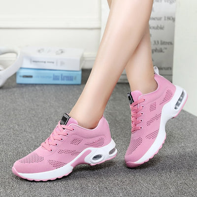 2019 Summer Casual Shoes Women Fashion Breathable Air Mesh Lace Up Comfort Flat Shoes Black Sneakers Ladies Tenis Feminino X-227