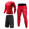 New Compression Men's Sport Suits Quick Dry Running sets Clothes Sports Joggers Training Gym Fitness Tracksuits Running 3Pcs/Set