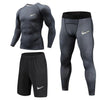 New Compression Men's Sport Suits Quick Dry Running sets Clothes Sports Joggers Training Gym Fitness Tracksuits Running 3Pcs/Set