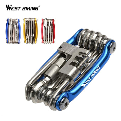 WEST BIKING Multi-tool Bicycle Repair Tools Hex Spoke Wrench Screwdriver 10 In 1 Kit Set Road MTB Bike Portable Cycling Tools