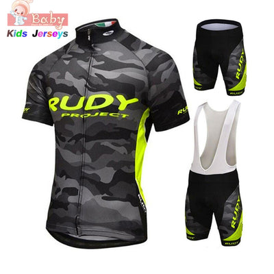 Cycling Jersey 2019 Pro Team Rudy Summer Kids Mtb Cycling Set Racing Bicycle Clothing Suit Boys Breathable Mountain Bike Clothes