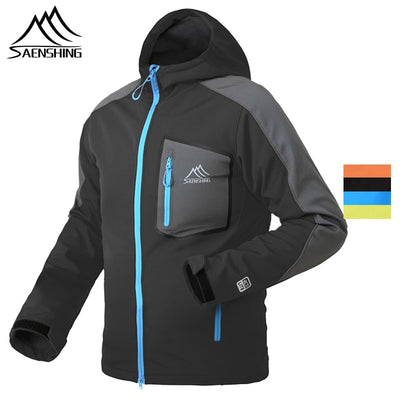 SAENSHING Waterproof softshell Jacket Men Hiking Fleece Rain Coat Fishing Windbreaker Outdoor Camping Trekking Soft shell Jacket