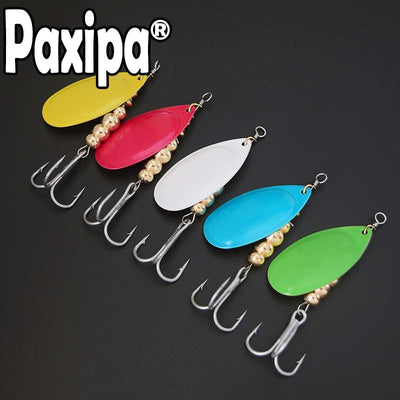 1pc Spinner Bait Lure 1.4g to 14g Strong Treble Hook Spoon Lure Artificial Bait Metal Fishing Lure Bass Hard Bait