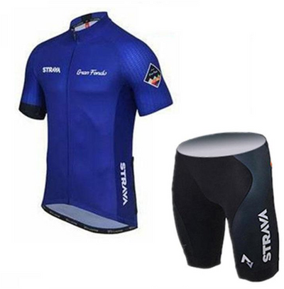 Pro STRAVA Bicycle Racing Team Short Sleeve Maillot Ciclismo Men's Cycling Jersey Kits Summer breathable Cycling Clothing Sets