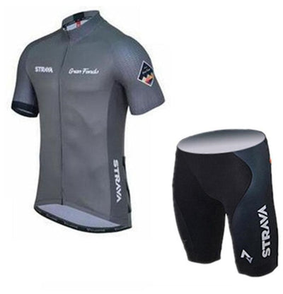 Pro STRAVA Bicycle Racing Team Short Sleeve Maillot Ciclismo Men's Cycling Jersey Kits Summer breathable Cycling Clothing Sets