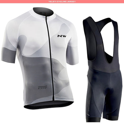 NW 2019 NORTHWAVE Summer Men Cycling Jersey Short Sleeve Set Breathable bib shorts Bicycle Clothes Gel Pad Clothing