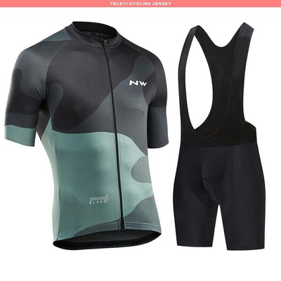 NW 2019 NORTHWAVE Summer Men Cycling Jersey Short Sleeve Set Breathable bib shorts Bicycle Clothes Gel Pad Clothing