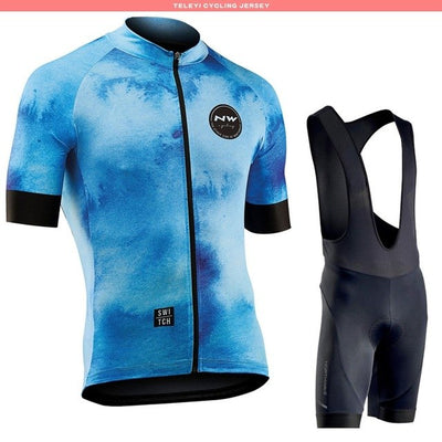 NW 2019 NORTHWAVE Summer Men Cycling Jersey Short Sleeve Set Breathable bib shorts Bicycle Clothes Gel Pad Clothing