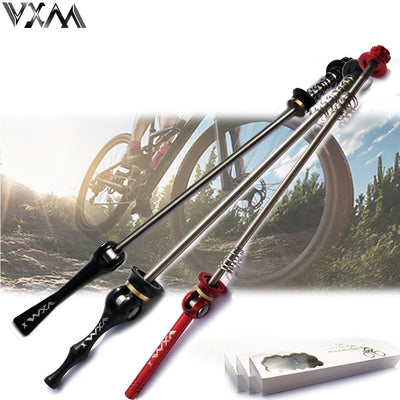 VXM 1 Pair Bicycle Bike Wheel Hub Quick Release QR Front Rear Axle Skewer 52g Red Black Titanium alloy Bicycle Skewer